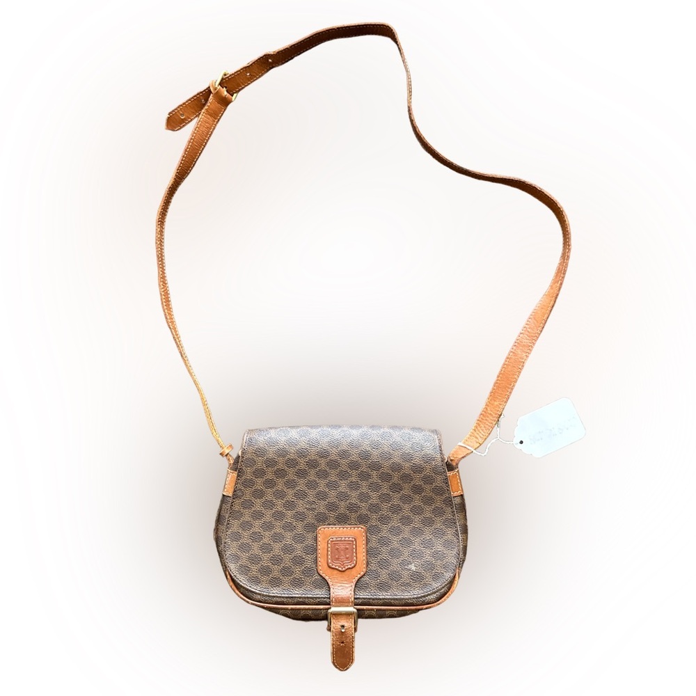 Vintage Celine Macadam Crossbody Bag